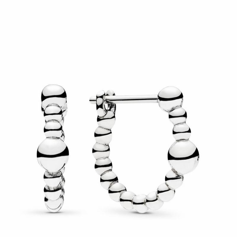 Pandora String of Beads Hoop Earrings Silver Egypt WR9841723